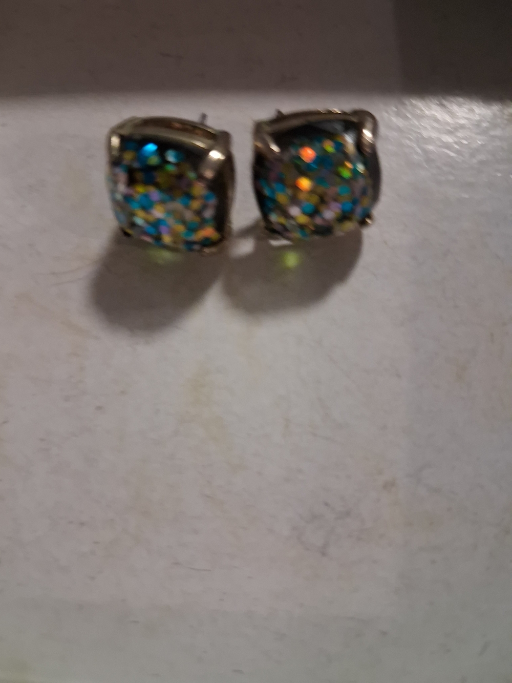Kohl's Multicolor Iridescent Druzy Stud Earrings